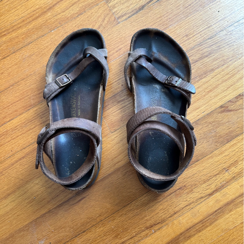 Birkenstock Dark Brown Suede Sandals